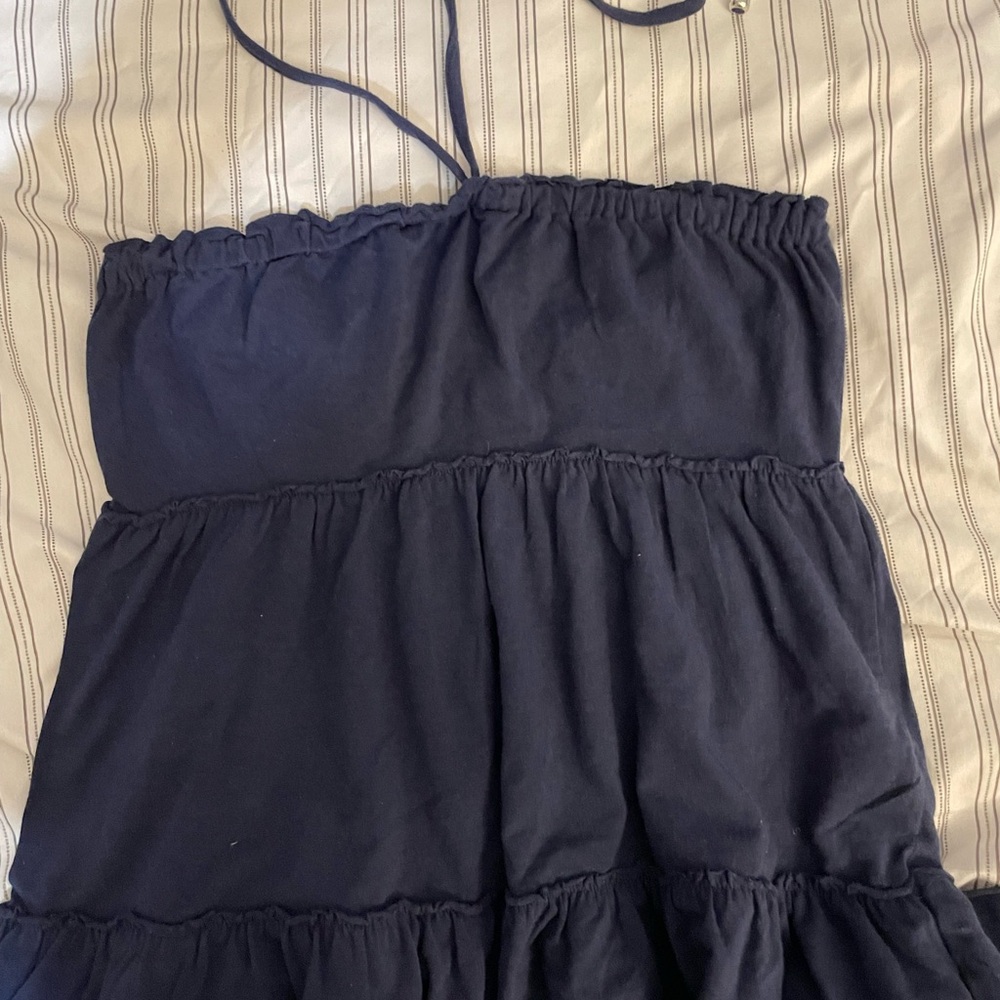 One time used Navy Blue Gap Strapless Dress/top. Nice for summer